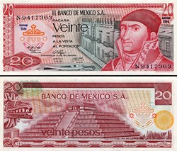 MEXIQUE - PICK 064c1 - 20 PESOS - 1976