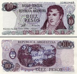 ARGENTINE - PICK 300 - 10 PESOS  - 1976