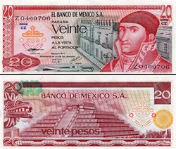 MEXIQUE - PICK 064d2 - 20 PESOS - 1977