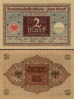 ALLEMAGNE - PICK 060 - 2 MARK - 1920