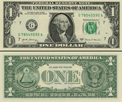 G- 1$ Federal Reserve Notes - Small Size 2017A Series