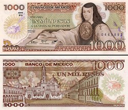 MEXIQUE - PICK 085a.XH - 1000 PESOS - 1985