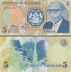 LESOTHO - PICK 10a - 5 Maloti - 1989