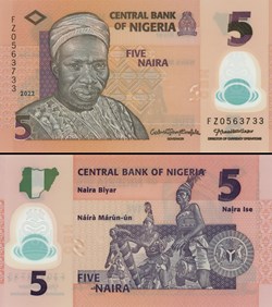 NIGERIA - PICK 38m - 5 NAIRA - 2022