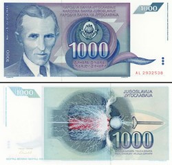 YOUGOSLAVIE - PICK 110a - 1000 DINARA - 1991