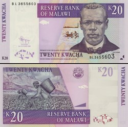 MALAWI - PICK 52 d - 20 KWACHA - 2009