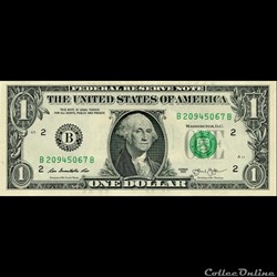 B- 1$ Federal Reserve Notes - Small Size 2013 Series