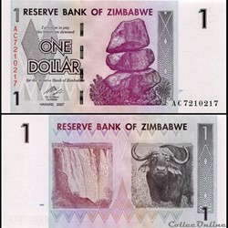 ZIMBABWE - PICK 065a - 1 Dollar - 2007