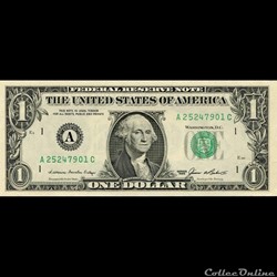 A- 1$ Federal Reserve Notes - Small Size 1985 Series