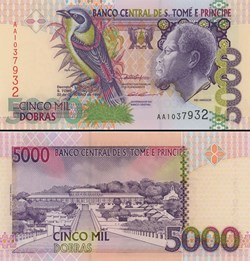 SAO TOME ET PRINCIPE - PICK 65a - 5000 DOBRAS - 1996