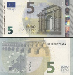 5 EUROS - SIGNATURE DRAGHI - PICK 20 U - FRANCE