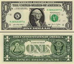 K- 1$ Federal Reserve Notes - Small Size 2021 Series
