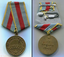 Médaille "Pour la libération de Varsovie" - U.R.S.S. - Russie