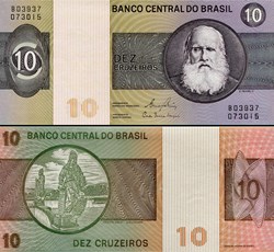 BRÉSIL - PICK 193e - 10 CRUZEIROS (NOVO) - 1980