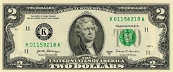 K- Dallas District - 2$ Federal Reserve Notes - Small Size 2017 Series