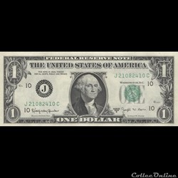 J- 1$ Federal Reserve Notes - Small Size 1963B Series