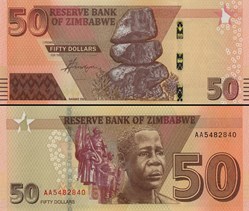 ZIMBABWE - PICK 105a - 50 Dollars - 2020