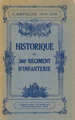 HISTORIQUE DU 360 ° RÉGIMENT D'INFANTERIE