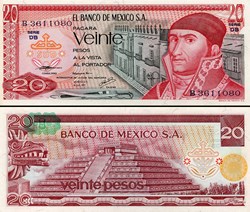 MEXIQUE - PICK 064d2 - 20 PESOS - 1977
