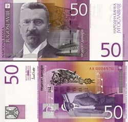 YOUGOSLAVIE - PICK 155a - 50 DINARA - 2000