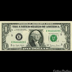 E- 1$ Federal Reserve Notes - Small Size 1977A Series