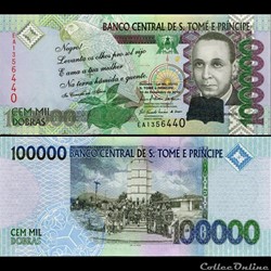 SAO TOME ET PRINCIPE - PICK 69b - 100 000 DOBRAS - 2010