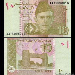 PAKISTAN - PICK 45i2 - 10 ROUPIES - 2014