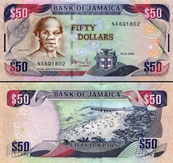 JAMAÏQUE - PICK 83c - 50 DOLLARS - 2008