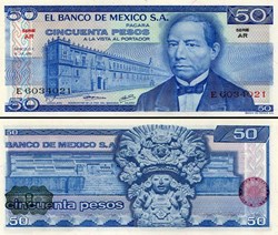 MEXIQUE - PICK 065aAR - 50 PESOS - 1973