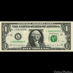 L- 1$ Federal Reserve Notes - Small Size 1988A Series