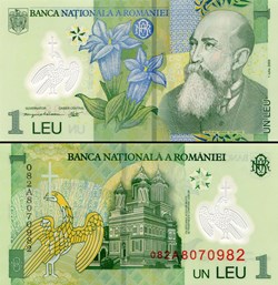 ROUMANIE - PICK 117 d - 1 LEU - 2008
