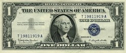 $1 SILVER CERTIFICATE SERIES 1957B