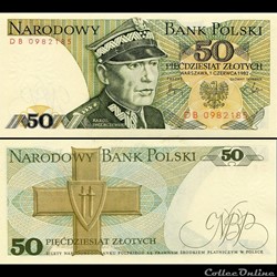 POLOGNE - PICK 142 C - 50 ZLOTYCH - 1982