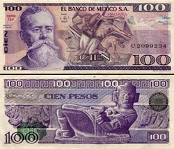 MEXIQUE - PICK 074a.QJ - 100 PESOS - 1981
