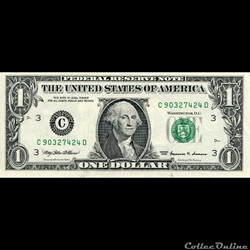 C- 1$ Federal Reserve Notes - Small Size 1999 Series