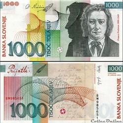 SLOVÉNIE - PICK 32 a - 1000 TOLARJEV - 2003
