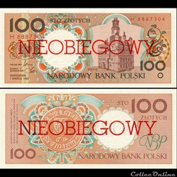 POLOGNE - PICK 170 A - 100 ZLOTYCH - 1990