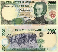 VENEZUELA - PICK 077 c - 2000 BOLIVARES - 1998
