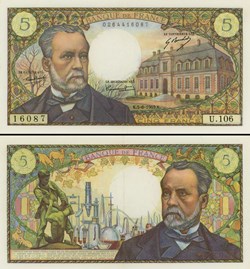 FRANCE - 5 FRANCS  Louis Pasteur