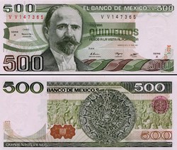 MEXIQUE - PICK 075a.X - 500 PESOS - 1981