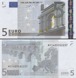 5 EUROS - SIGNATURE DUISENBERG - PICK 1 M - PORTUGAL