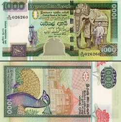 SRI-LANKA - PICK 120 c - 1000 ROUPIES - 2004