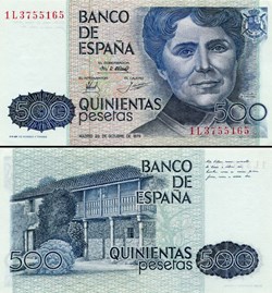 ESPAGNE - PICK 157 a 3 - 500 PESETAS - 1979