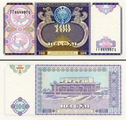OUZBÉKISTAN - PICK 79 - 100 SOM - 1994
