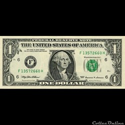 F- 1$ Federal Reserve Notes - Small Size 1999 Series