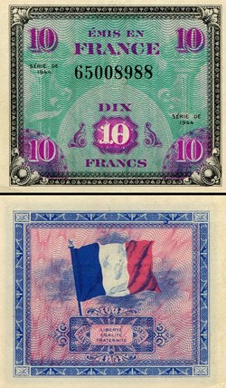 FRANCE -PICK 116 a - 10 FRANCS - 1944