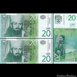 SERBIE - PICK 47 a - 20 DINARA - 2006