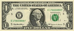 E- 1$ Federal Reserve Notes - Small Size 1999 Series