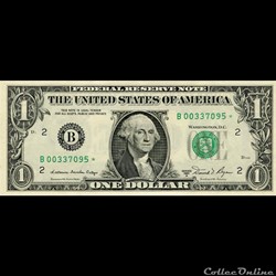 B- 1$ Federal Reserve Notes - Small Size 1981A Series
