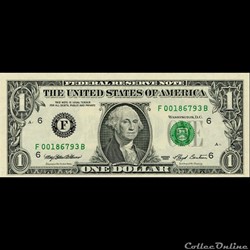 F- 1$ Federal Reserve Notes - Small Size 1993 Series